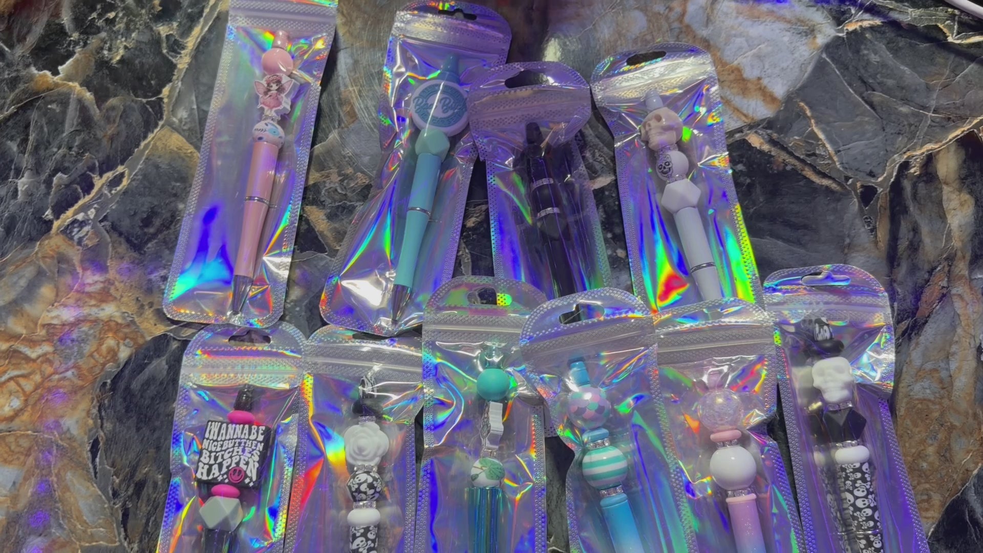 Beaded Pens with Charms